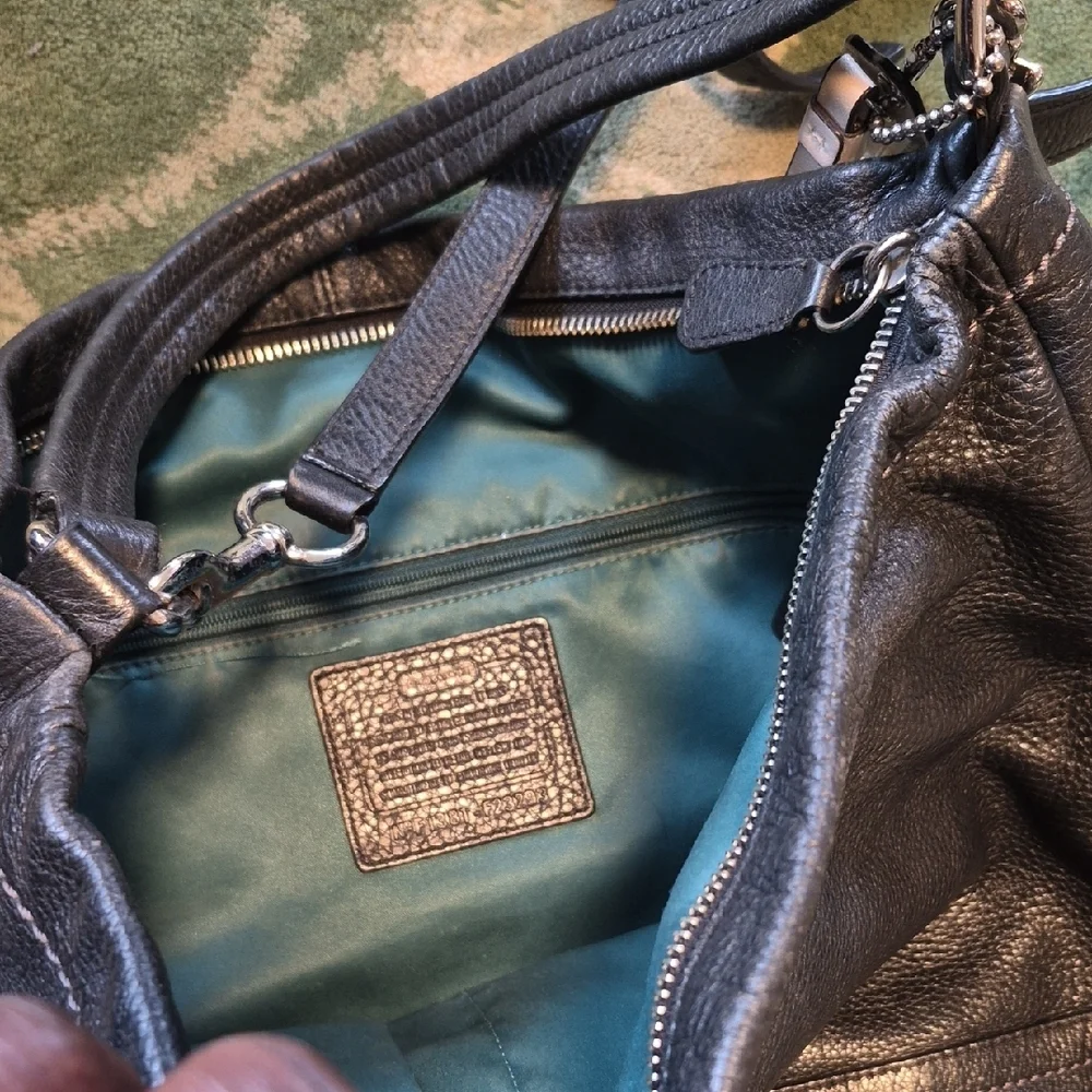 Coach Black Pebbled Leather Crossbody Bag